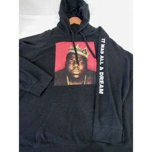 The Notorious BIG It was all a Dream Sweatshirt Mens XXXL Black Pullover Hoodie